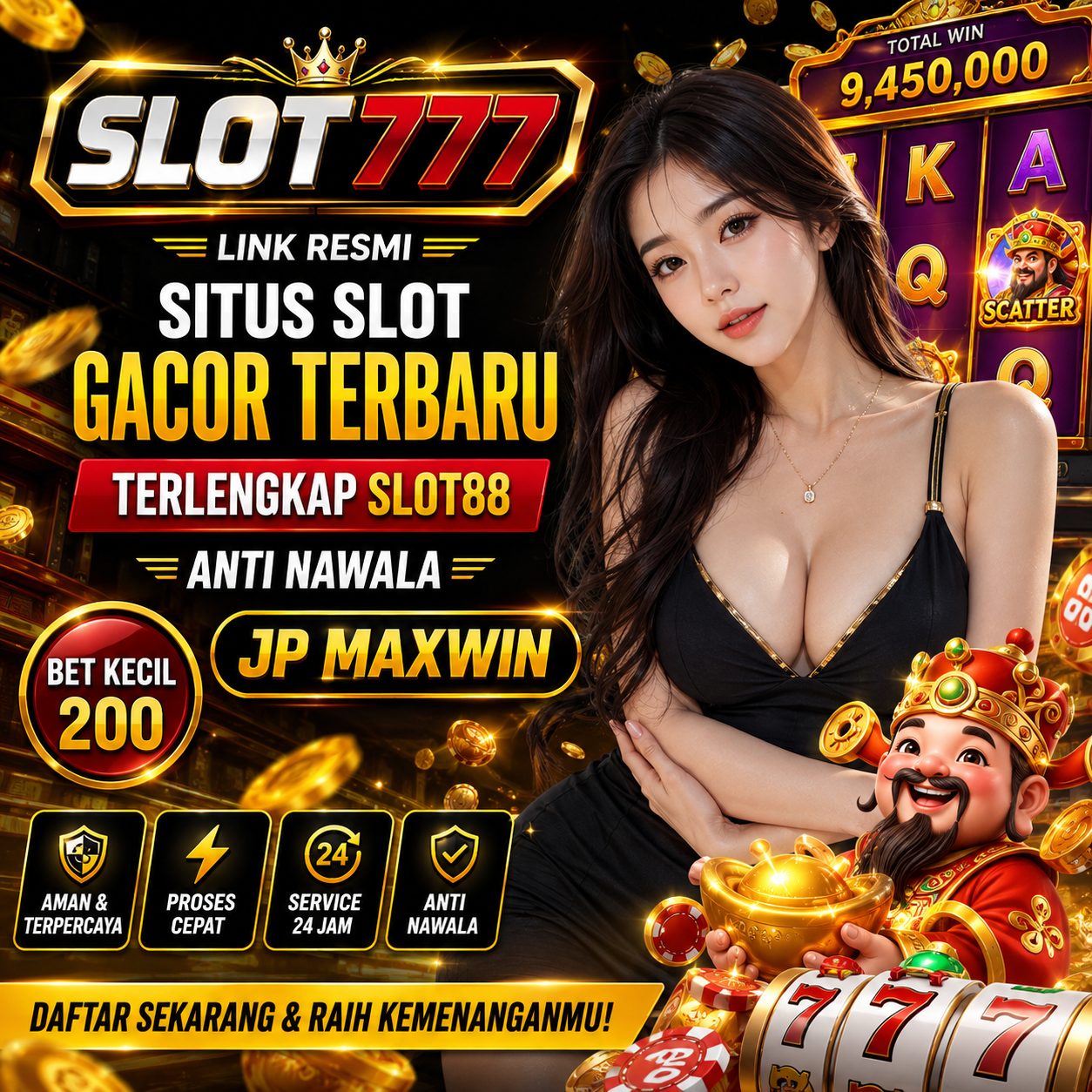 SLOT777 : Link Resmi Situs Slot Gacor Terbaru Terlengkap Slot88 Anti Nawala JP Maxwin Bet Kecil 200